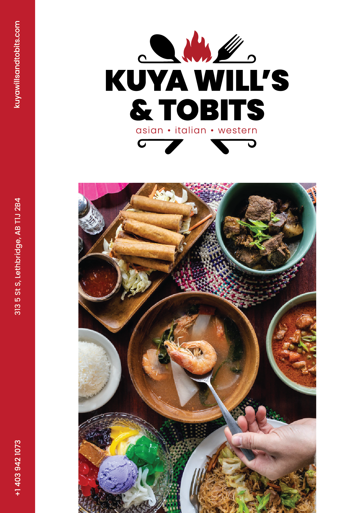 kuya wills & tobits menu brochure